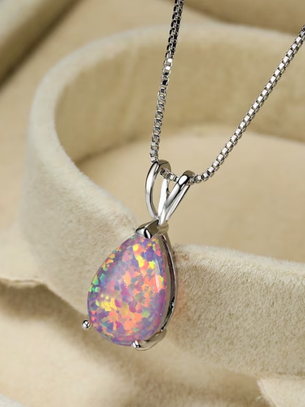 Minimalist Purple Water Drop Opal